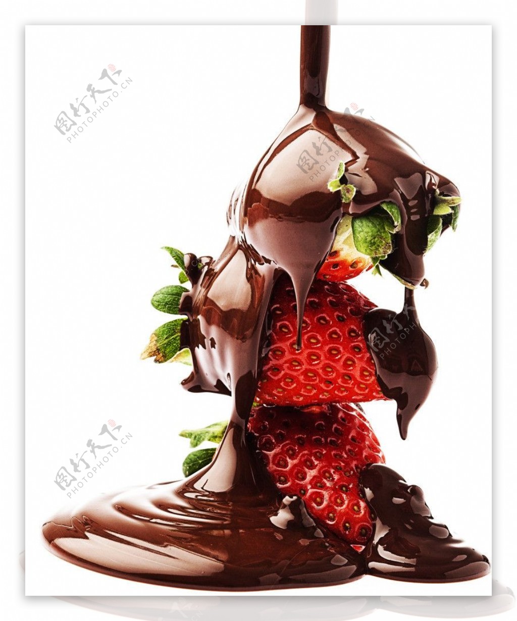 草莓巧克力酱图片