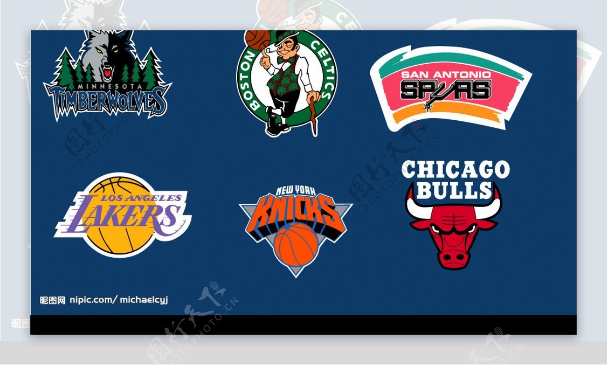 NBA球队标志图片