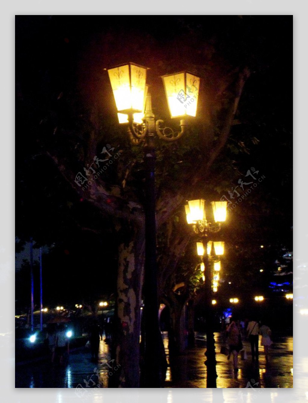 上海博物馆前路灯图片