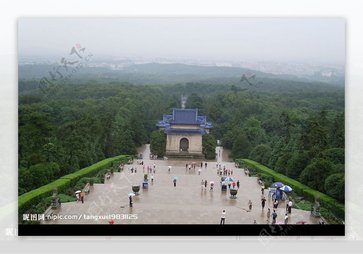 南京中山陵全景图片