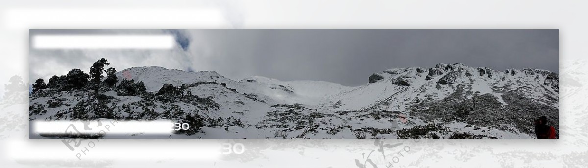 雪山圈谷全景图片