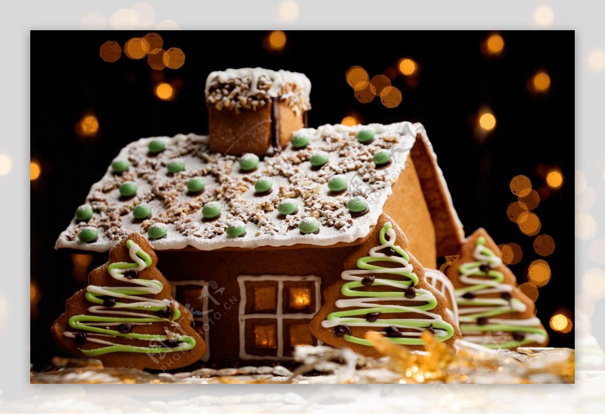 巧克力面包房子模型图片