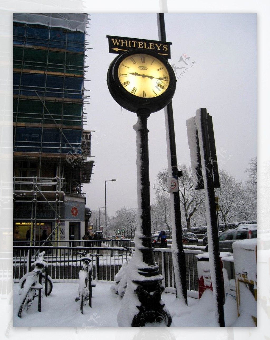 倫敦大雪图片