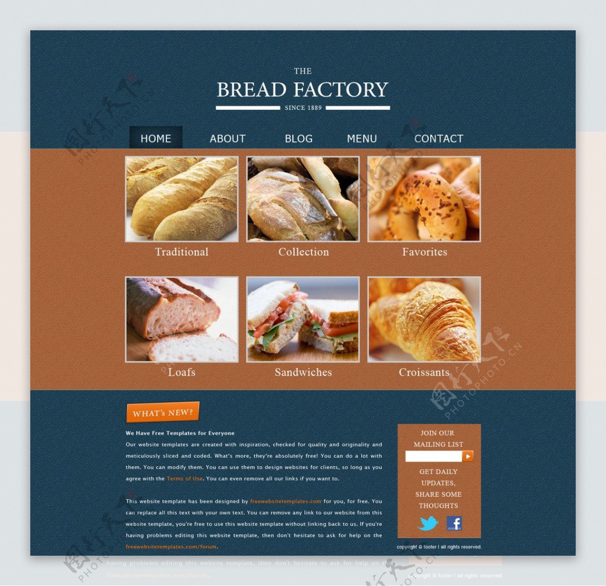 经典国外面包网站图片