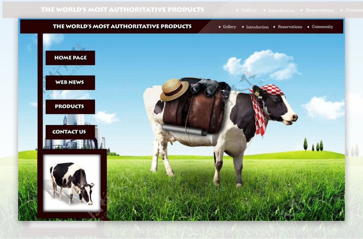 牧场农场网页模板图片