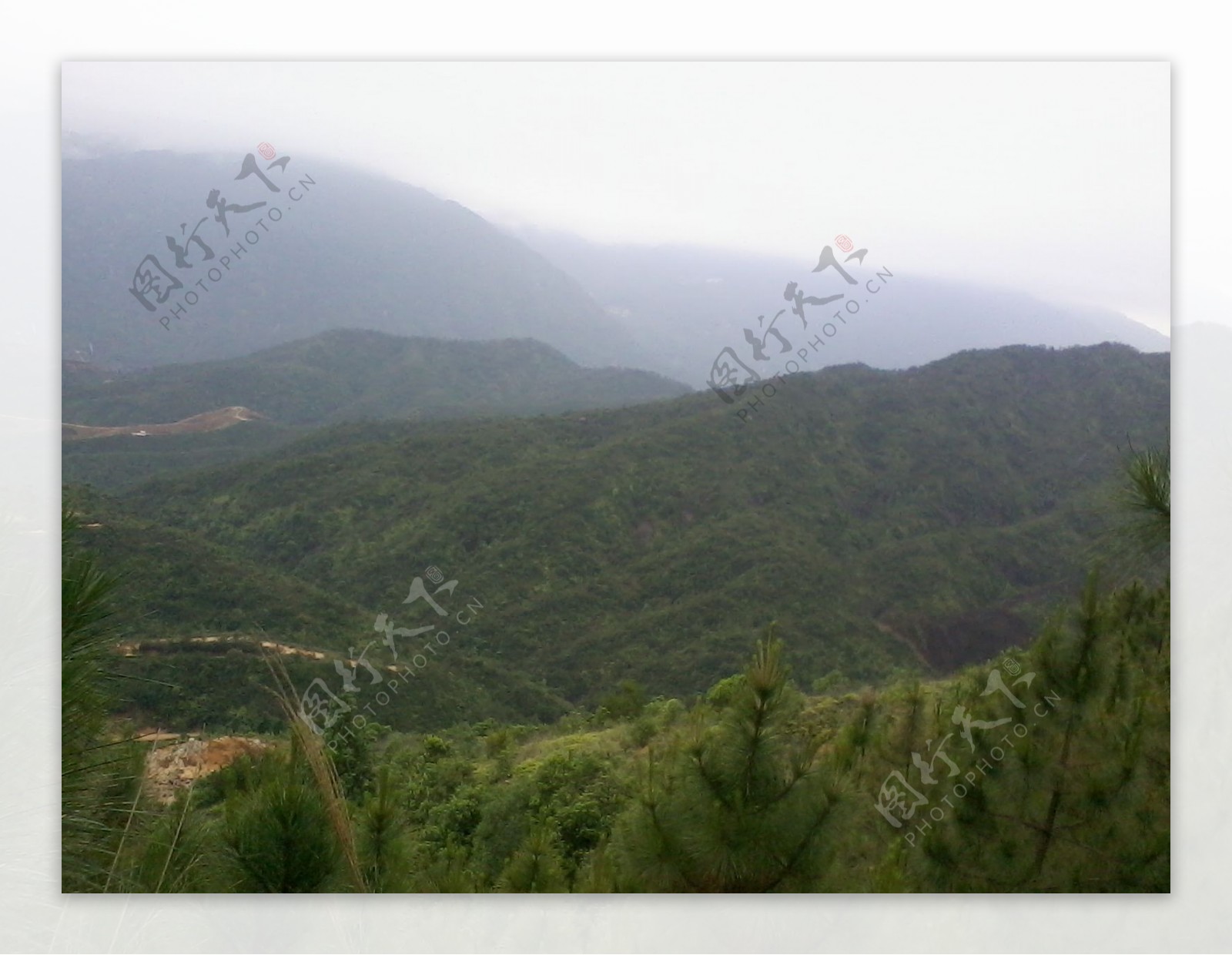 潮州凤凰山雾景图片