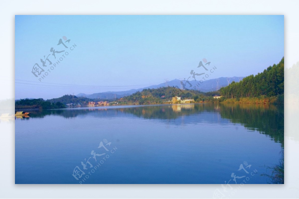 山水梅江风景图片