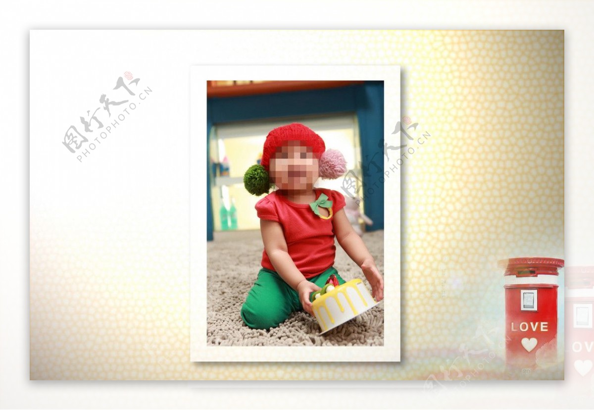 1周岁女孩十寸相册排版图片