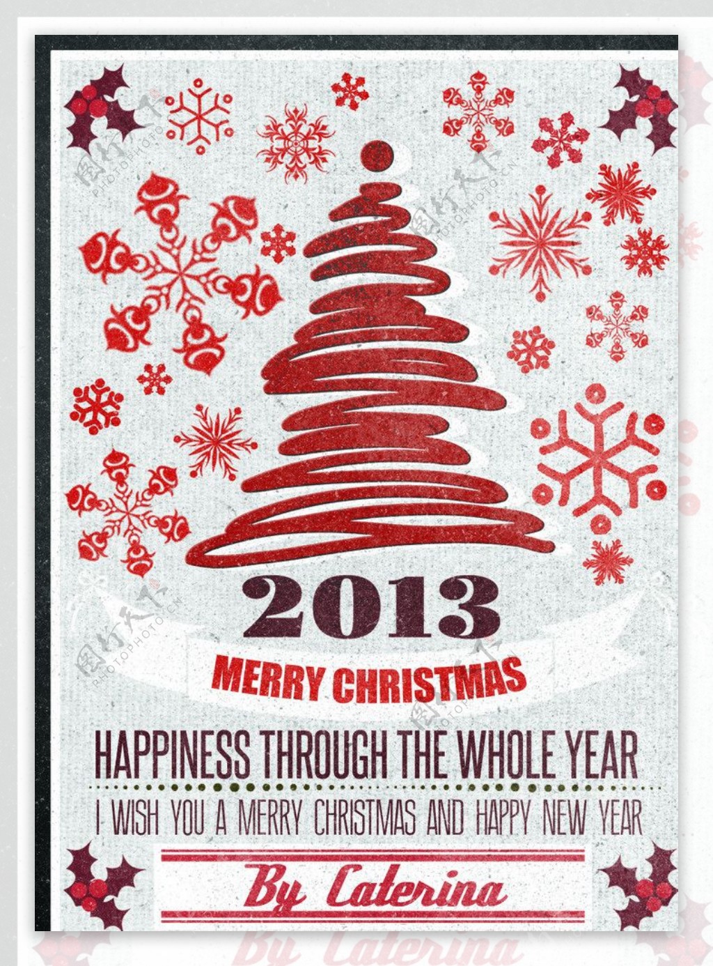 2013圣诞新年海报新年背景图片