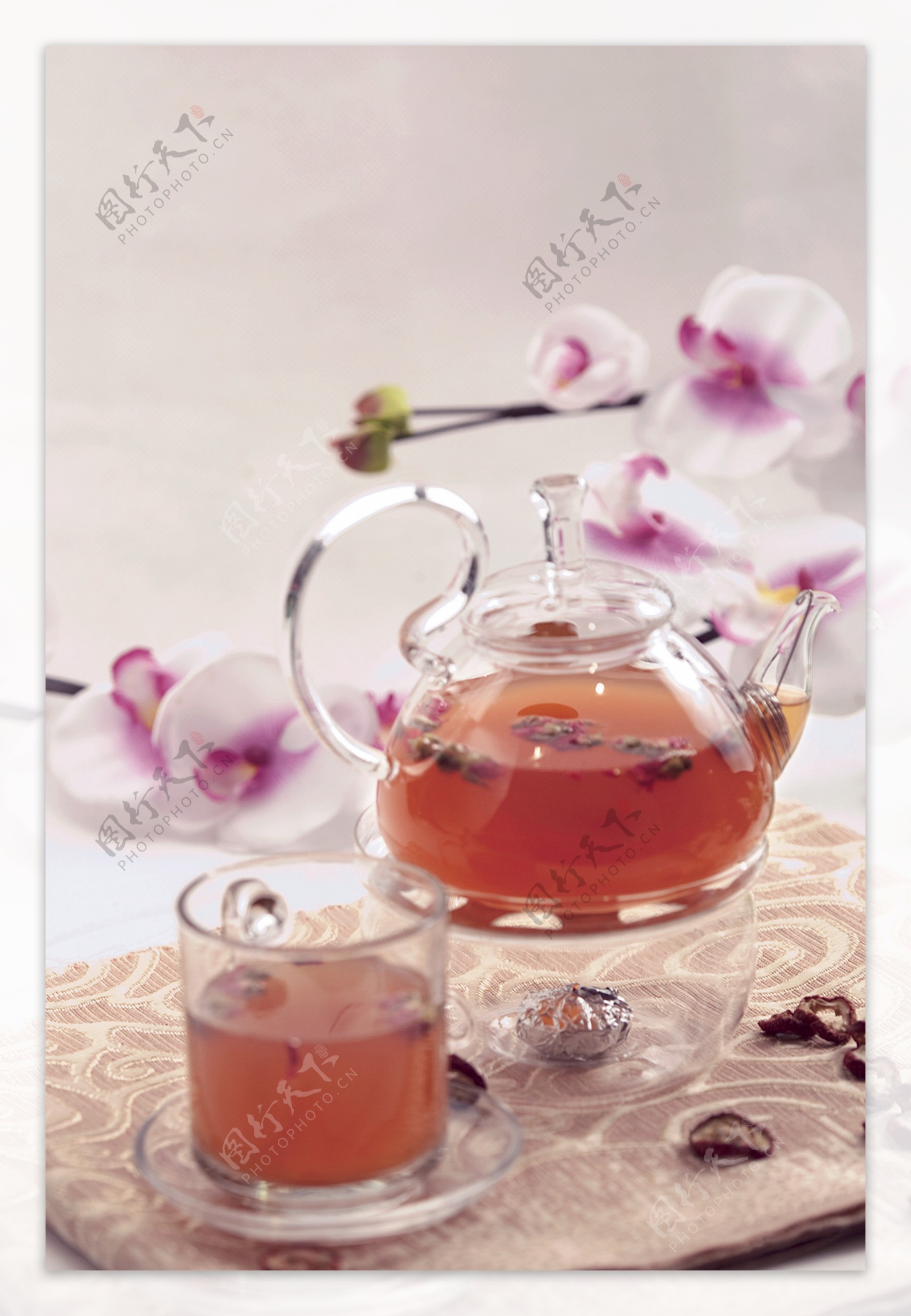 玫瑰山楂花茶图片