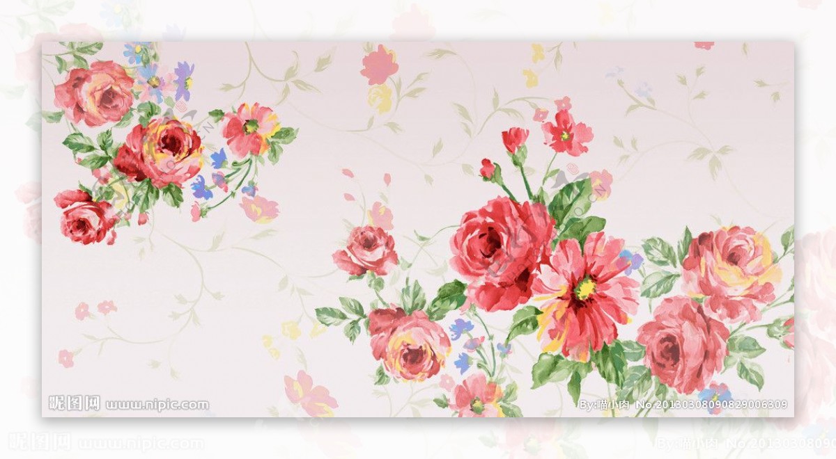 花朵花纹展板背景图片