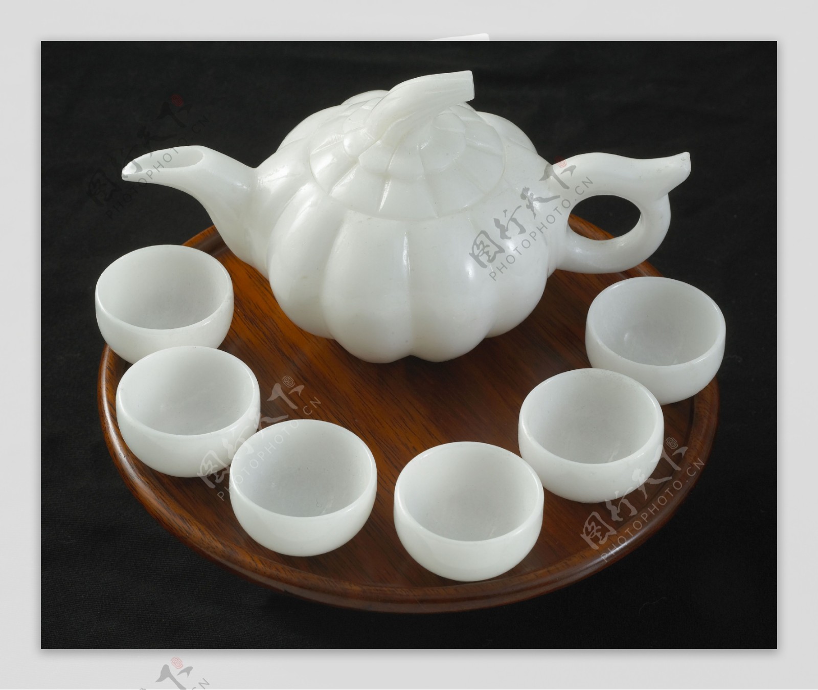 白玉茶具图片
