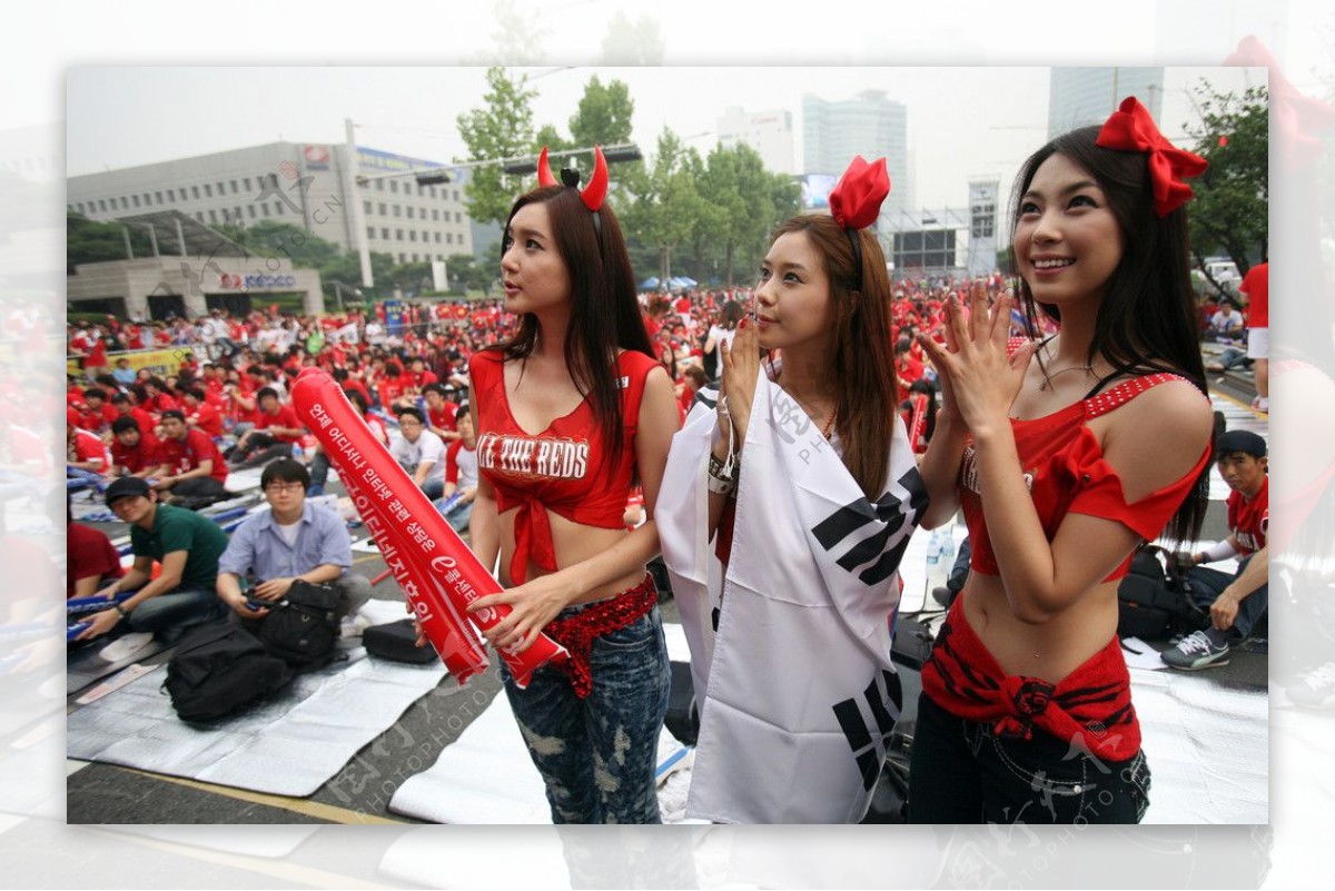 韩国女球迷图片
