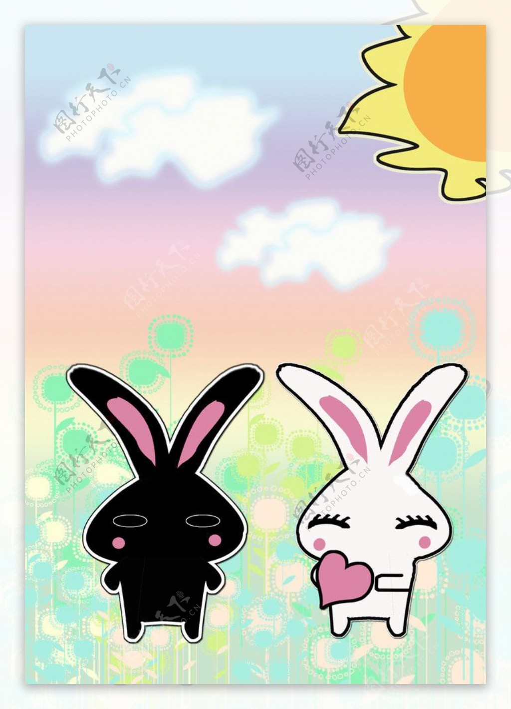 兔兔卡通图片