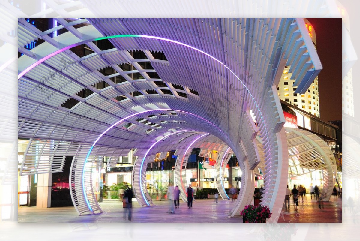 深圳南山中心区海岸城拱型走廊图片