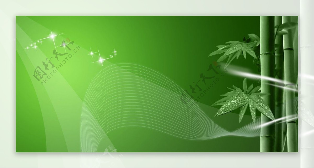 竹子绿色背景图片