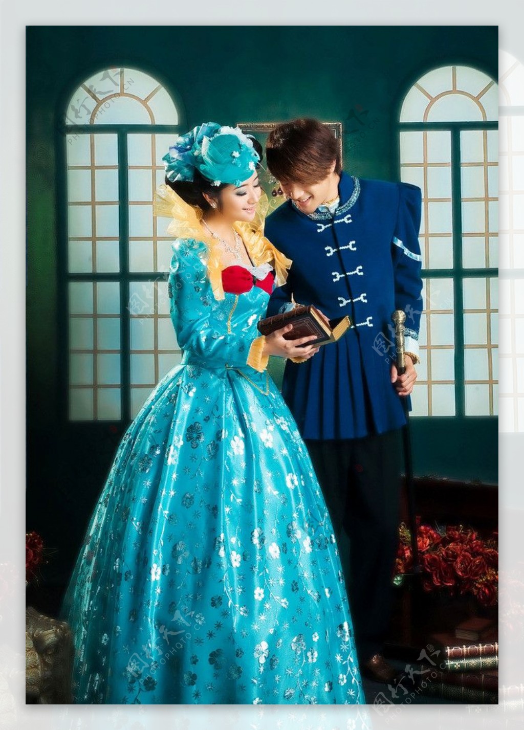 古堡贵族婚纱样片图片