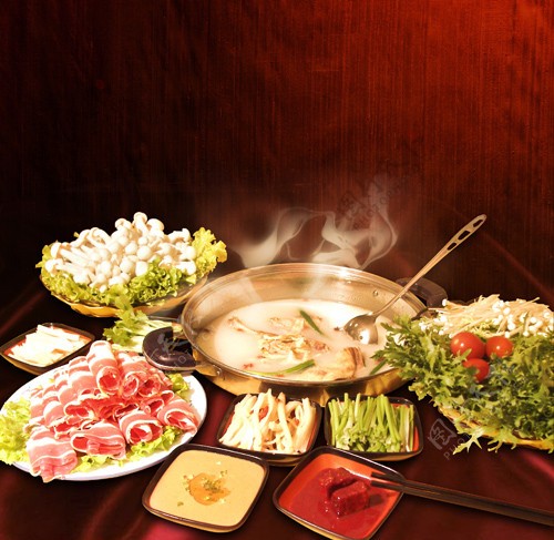 中式传统涮锅图片