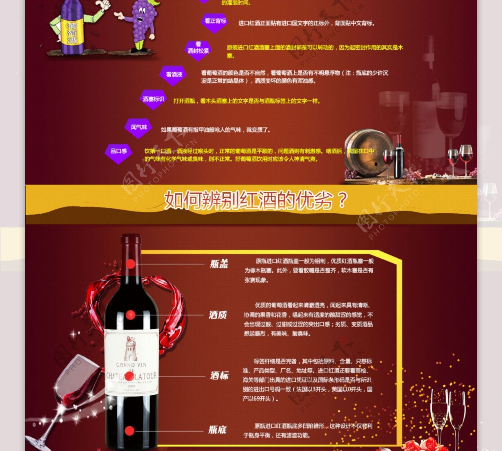 红酒专题页面设计图片