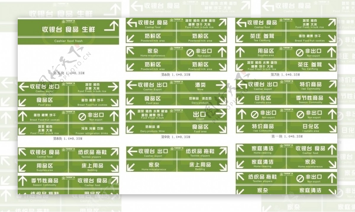 超市商场区域定指示图片