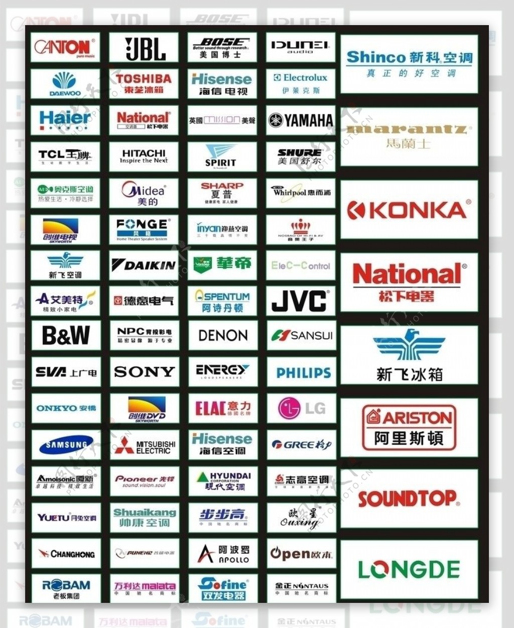 电器商标全集图片