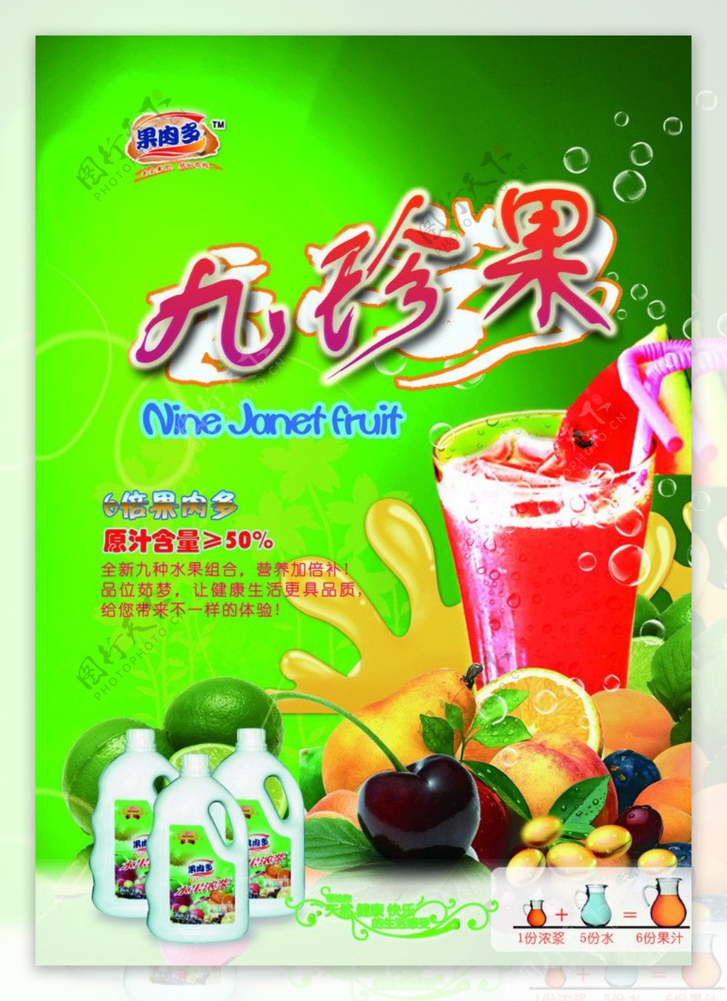 水果饮料宣传海报单图片