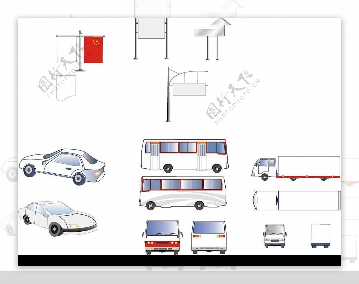 VI设计应用部分交通图片