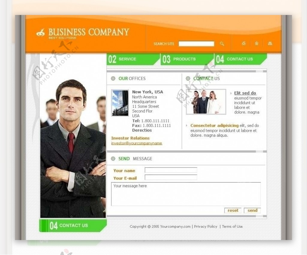 公司商业类网页设计网页设计模板图片