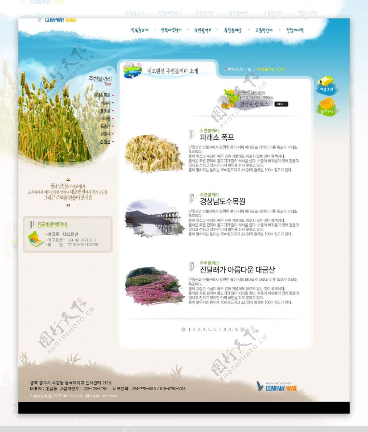 韩国文化网站网页模板图片