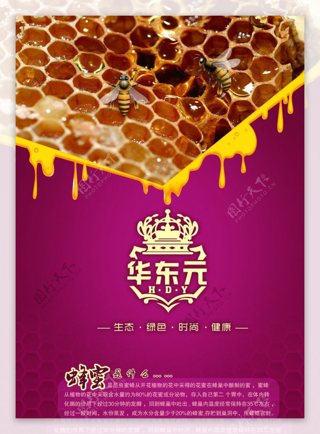 蜂蜜宣传页图片