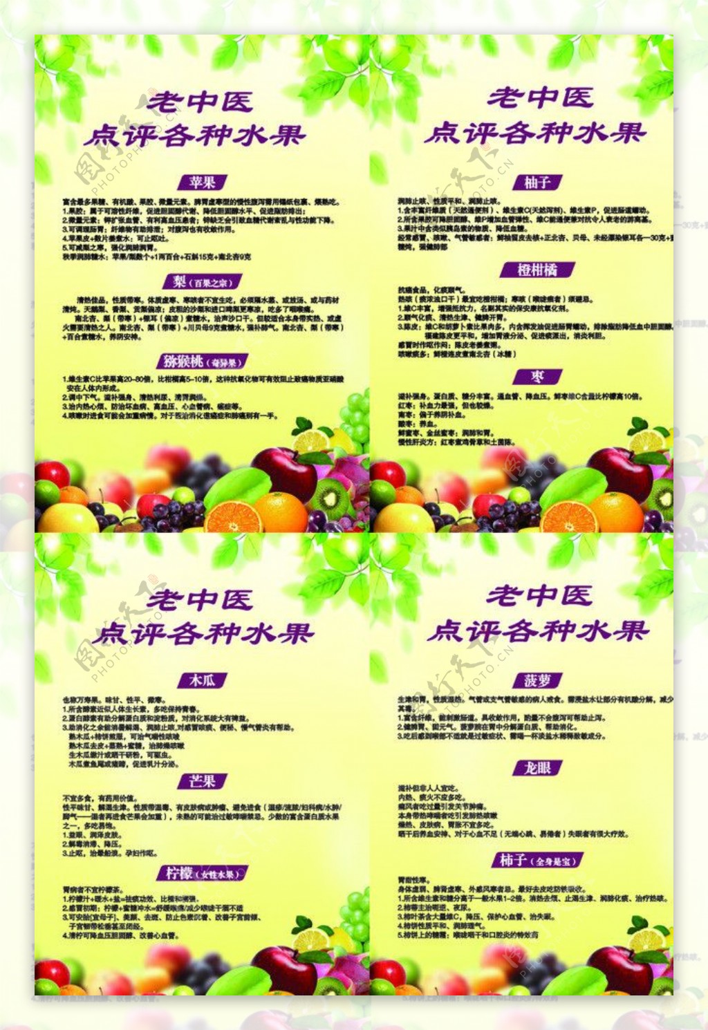 水果食疗单页图片