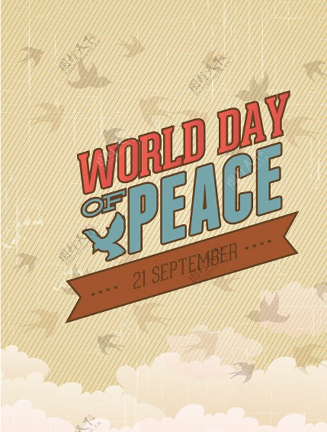 世界和平日宣传海报图片