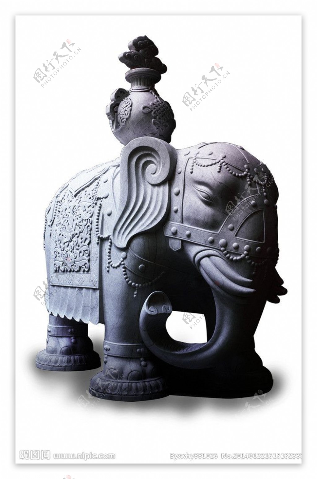 中式素材大象抠图图片