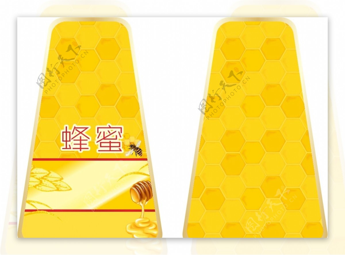 蜂蜜瓶贴设计背贴图片