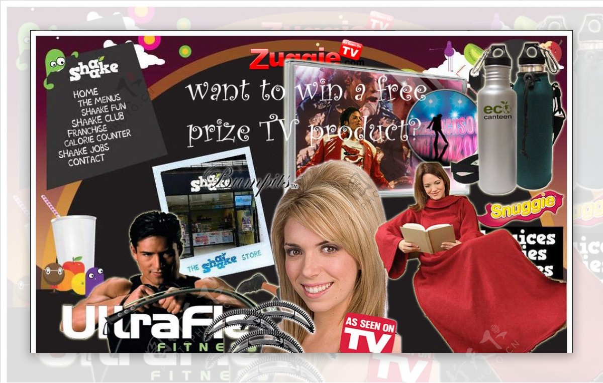 欧美电视购物网站广告设计图片