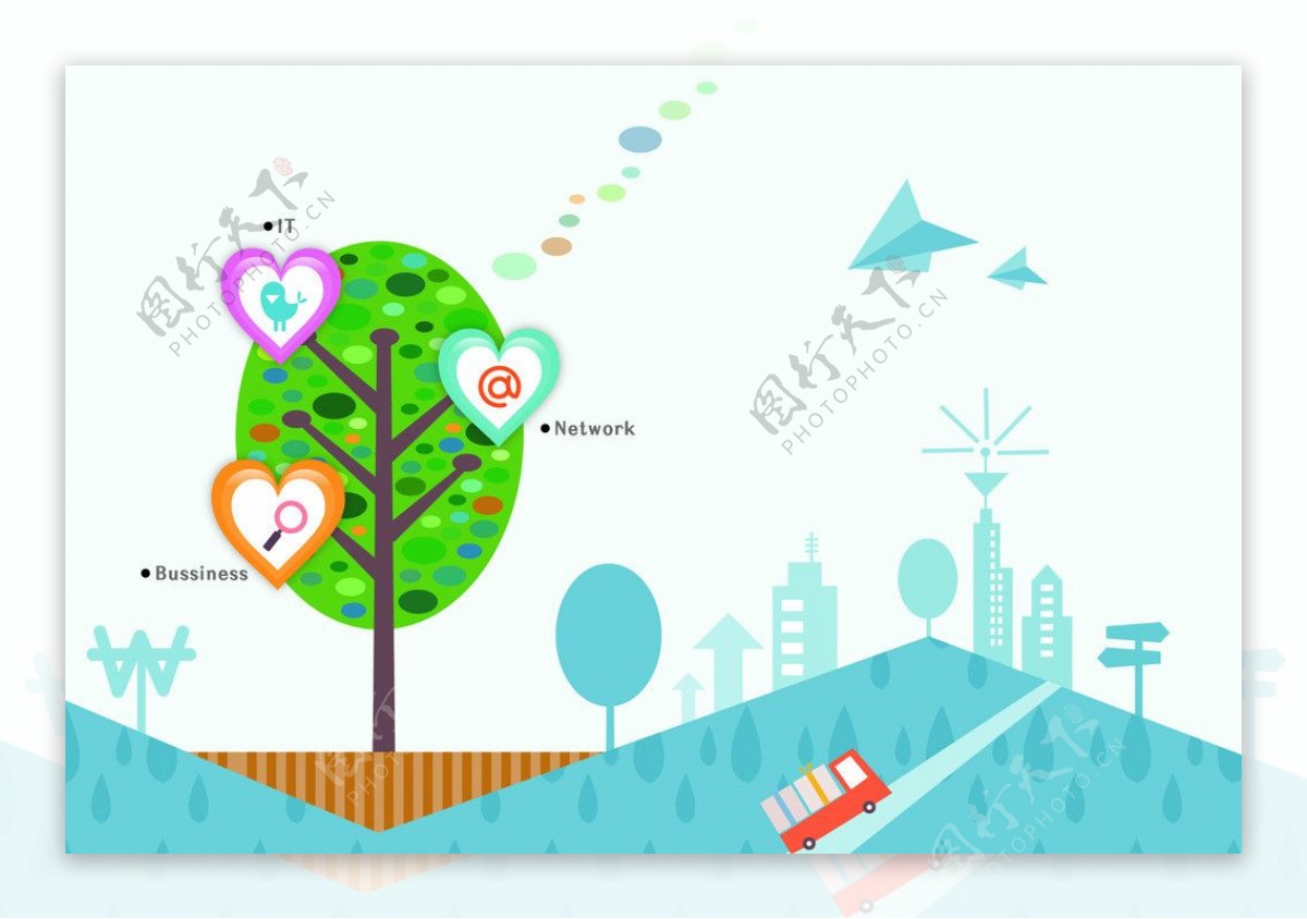韩国风格环保插画图片