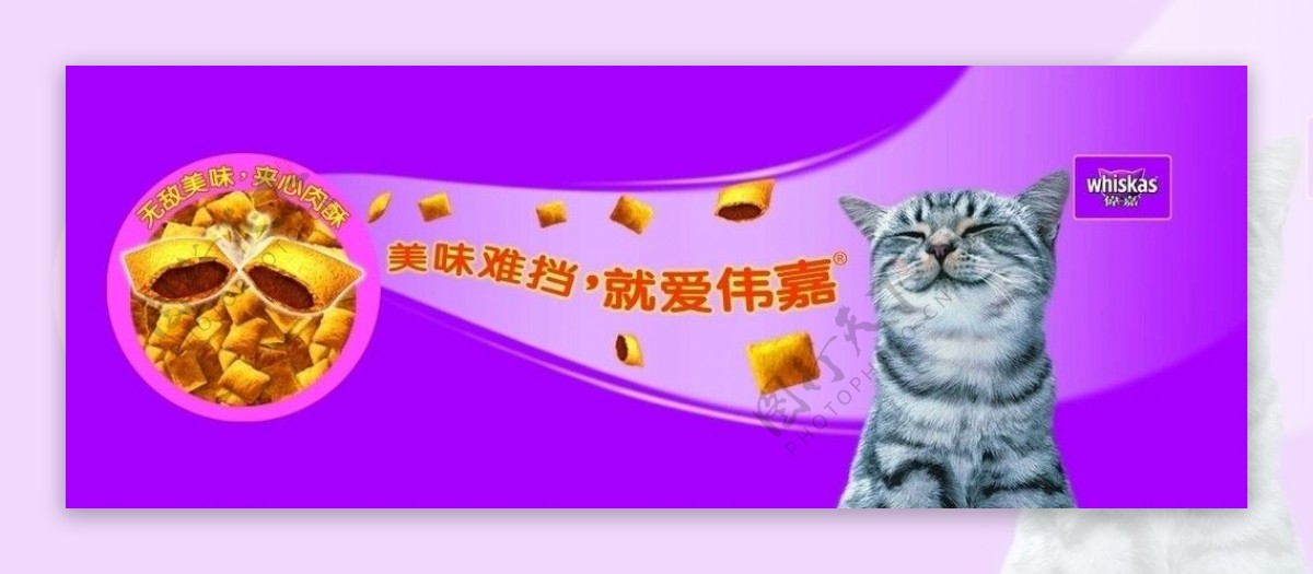 伟嘉牌宠物猫粮食横吊牌2图片