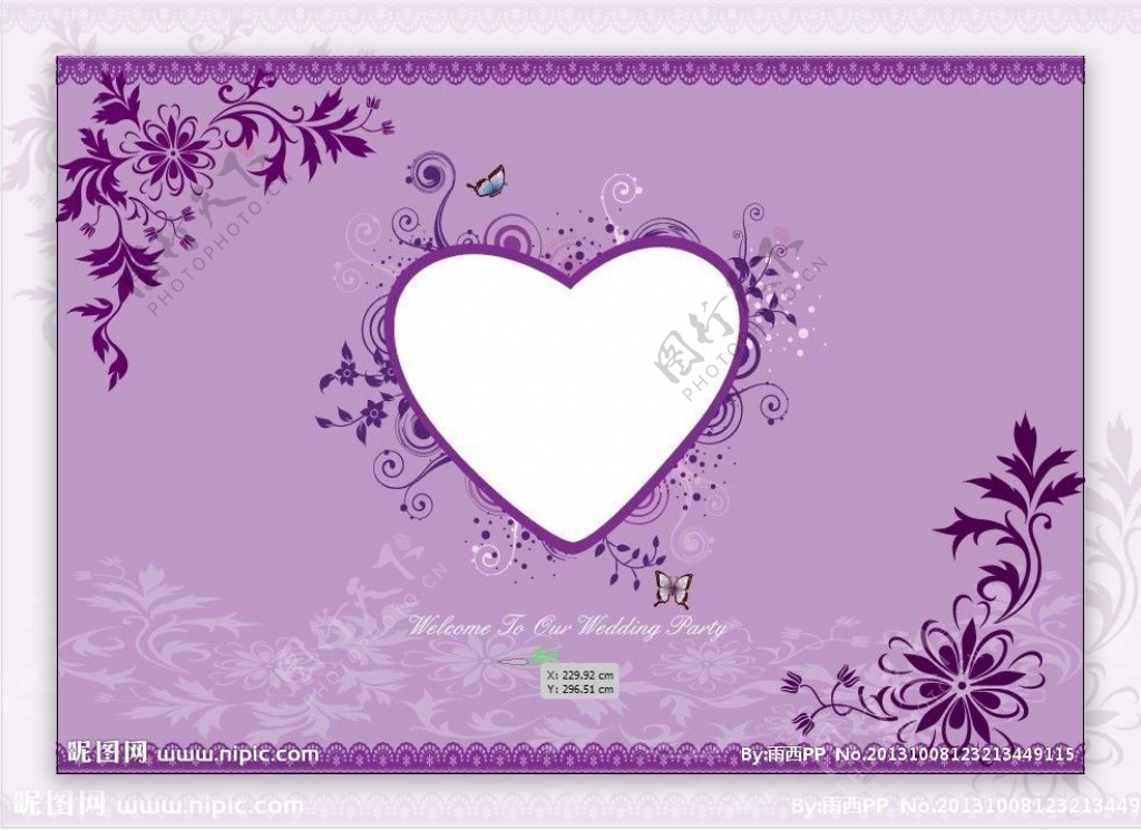 紫色婚礼海报背景图片