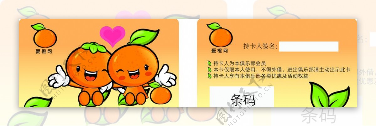 爱橙网会员卡图片