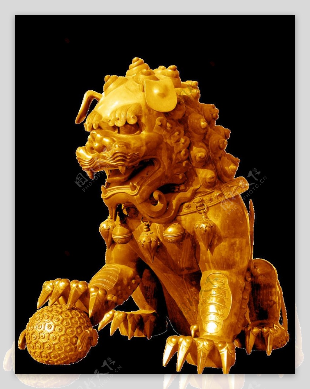 乾清宫铜鎏金狮子图片