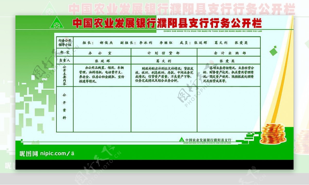 县支行行务公开栏图片