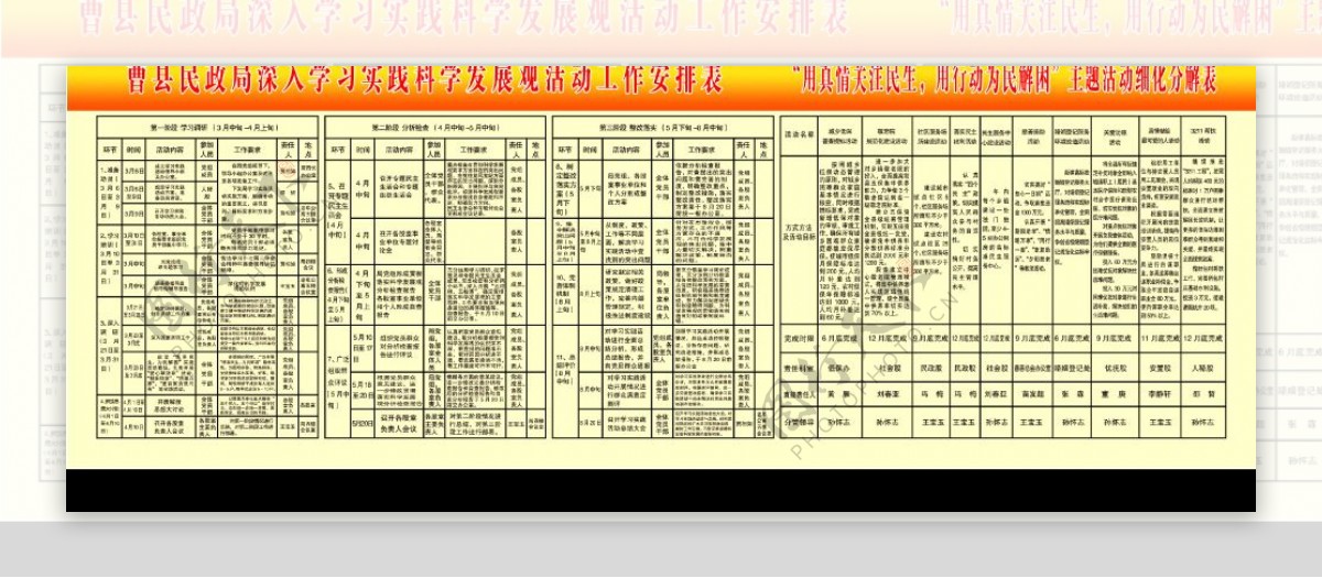 科学发展观活动工作安排表图片