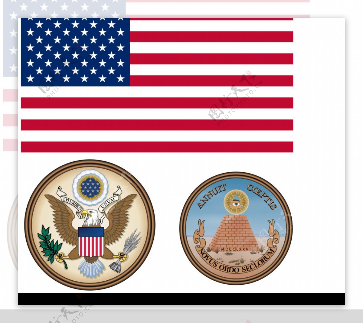 美国国旗国徽图片