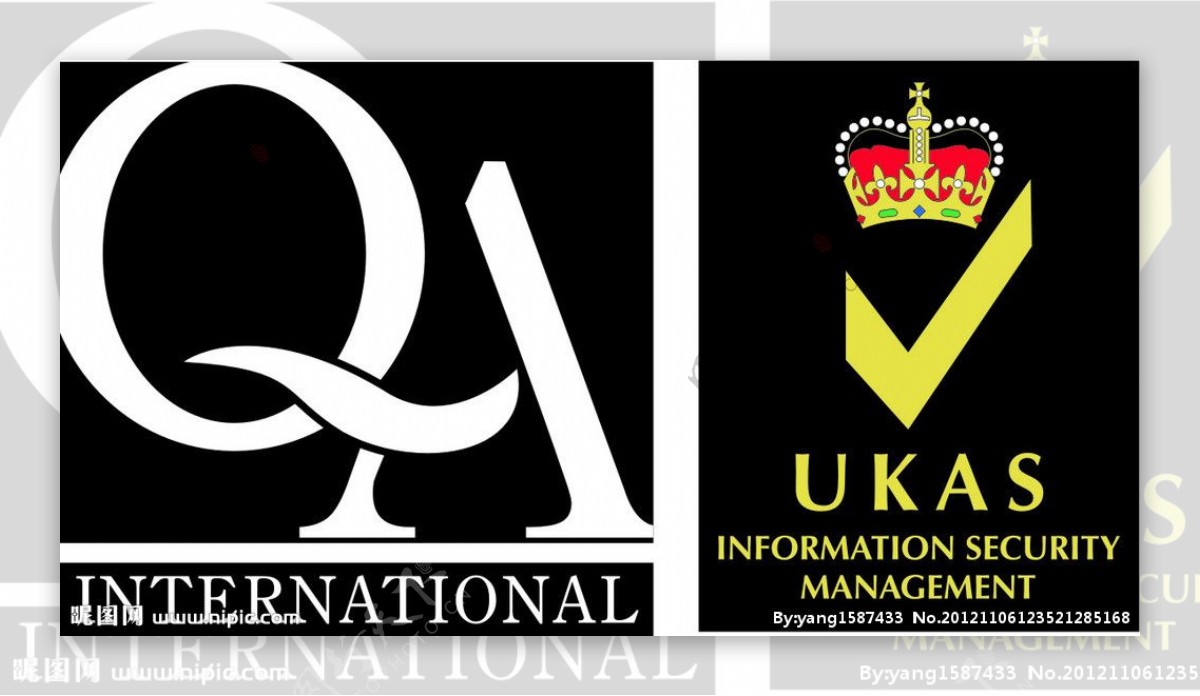 QA英文认证标志图片
