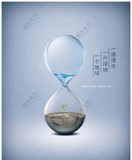 环保海报节约用水分层不细图片