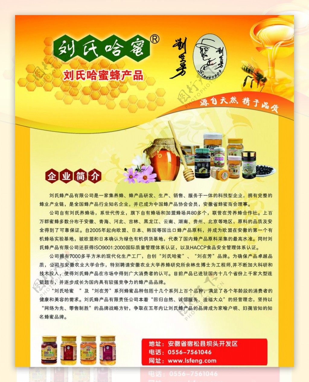 蜂蜜宣传海报单页图片