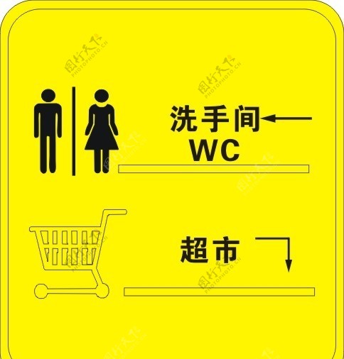 购物车男女厕所标识图片