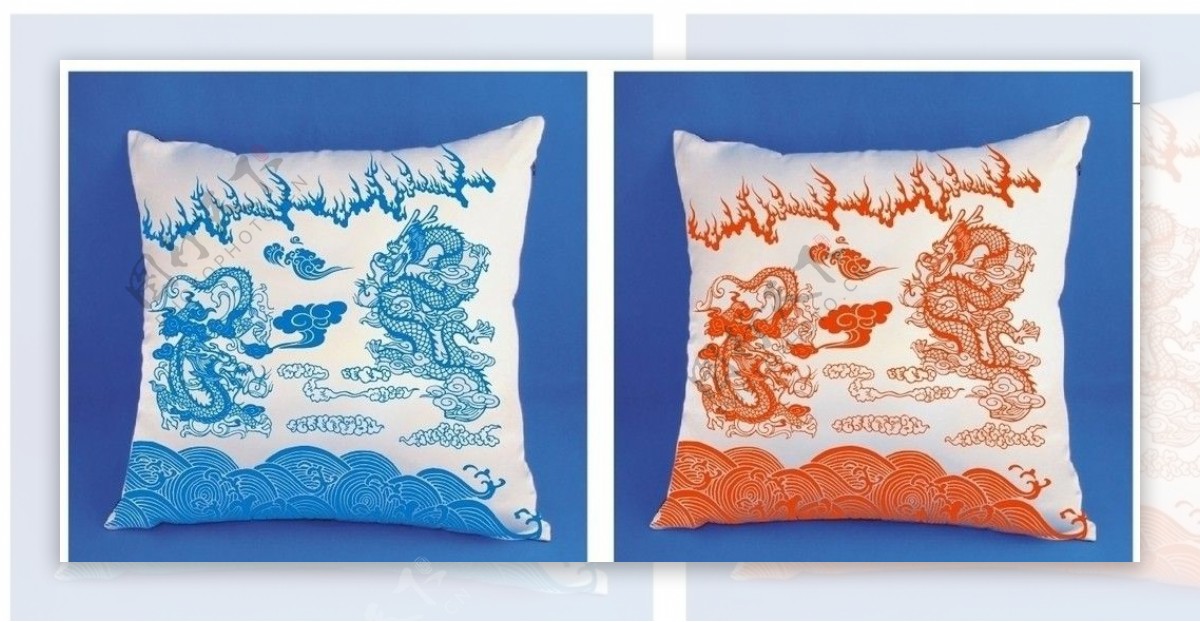 龙纹抱枕被设计图片