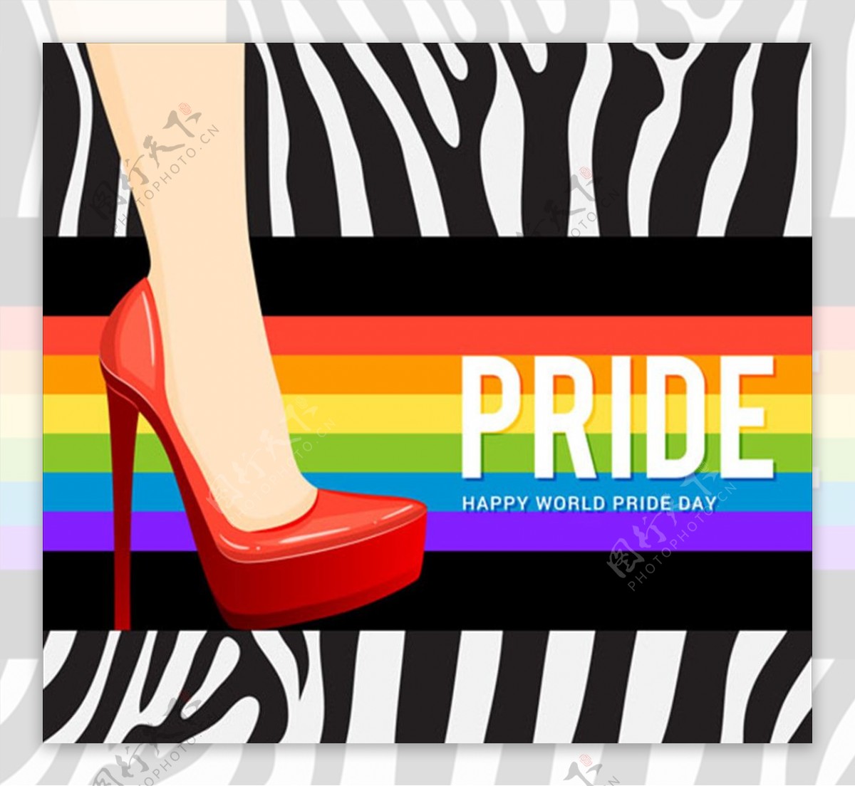 同性恋自豪日高跟鞋海报