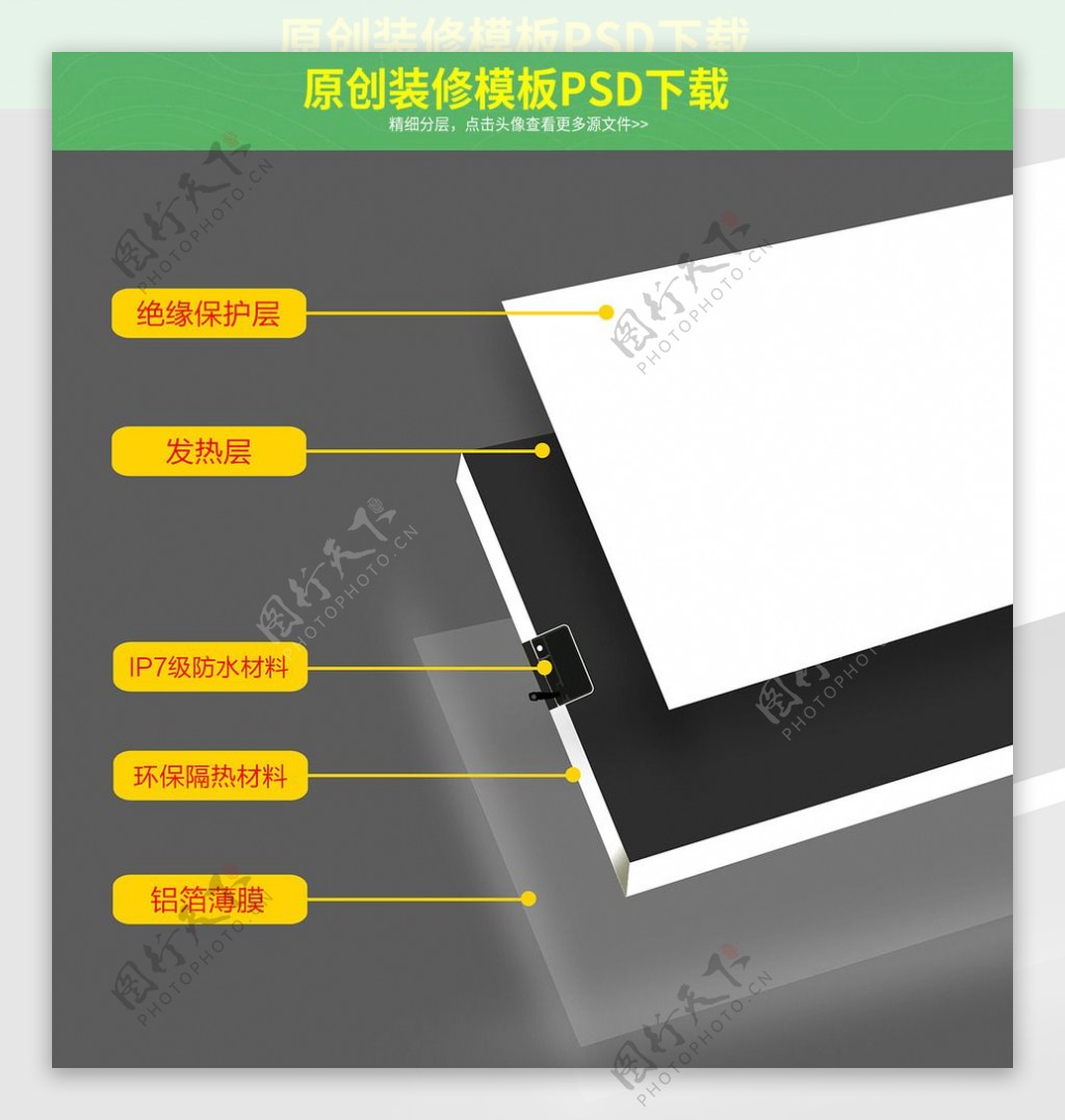 模组地暖地板结构图